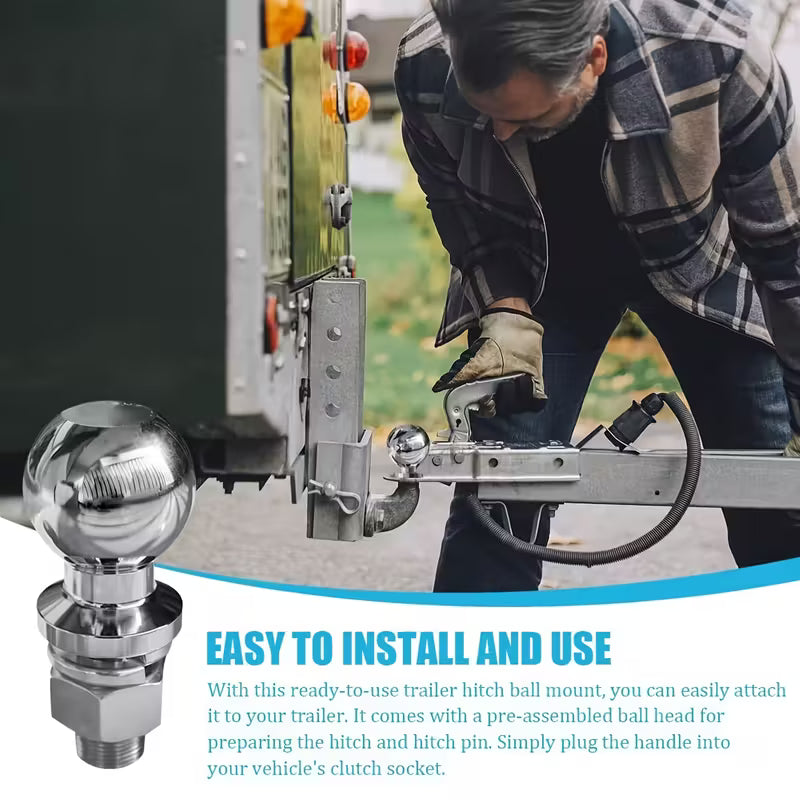 كرة الربط 1-7/8 – ساق ¾ × طول 2-¼ – لمسة نهائية من الكروم عالي التحمل