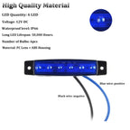 أضواء سطح القارب مقاس 3.8 بوصة باللون الأزرق