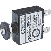 قاطع دائرة سريع التوصيل لإعادة الضبط بزر الضغط فقط - 10 أمبير