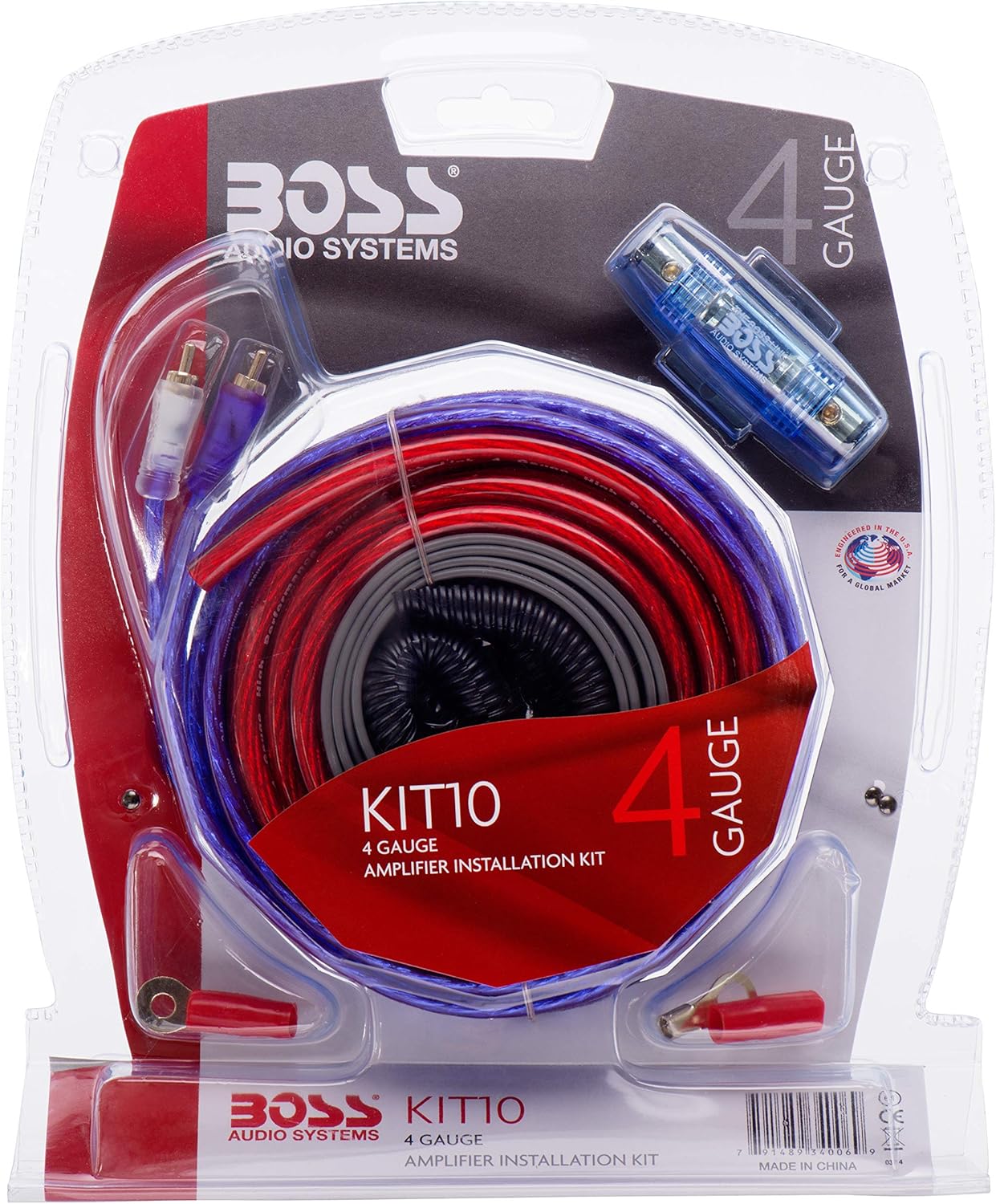 مجموعة توصيلات تركيب مكبر الصوت BOSS Audio Systems KIT10 مقاس 4