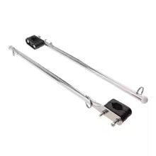 حامل عمود علم القارب - زوج (قطعتان) - دعامة أعلام مثبتة على السكة/السطح من الفولاذ المقاوم للصدأ بدرجة بحرية